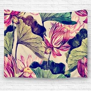 Large Floral Tapestry, Pink flowers